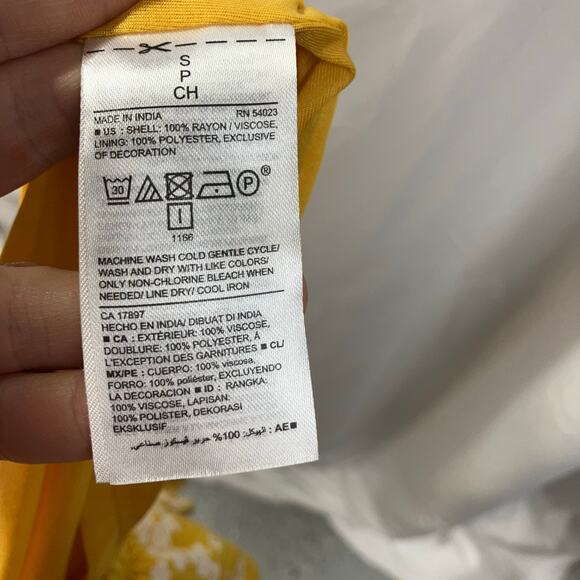 Old Navy Yellow Floral One-Shoulder Midi Dress - Picture 3 of 15